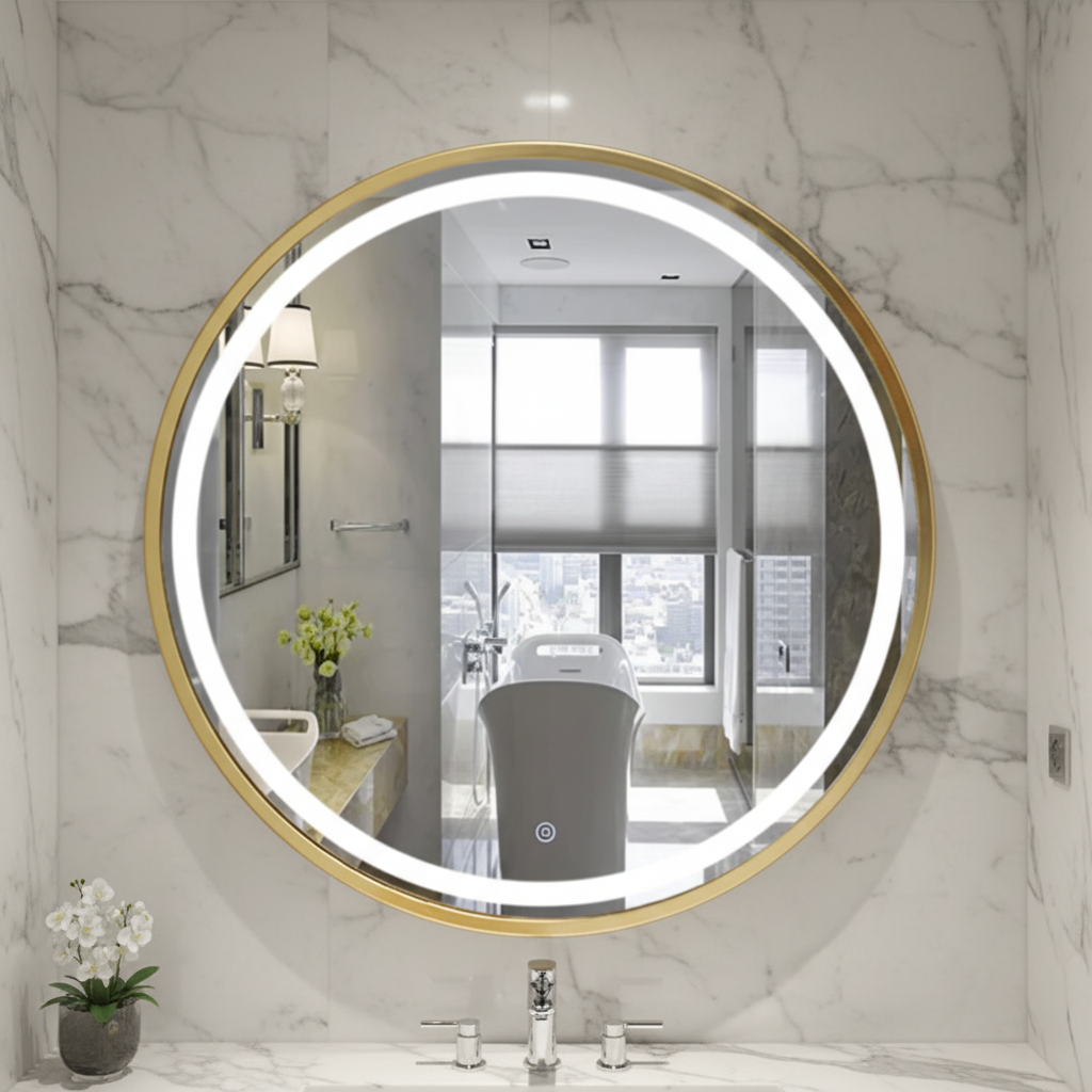 Round Mirror Light with Touch Sensor – 60cm, Day Light, ML LS06