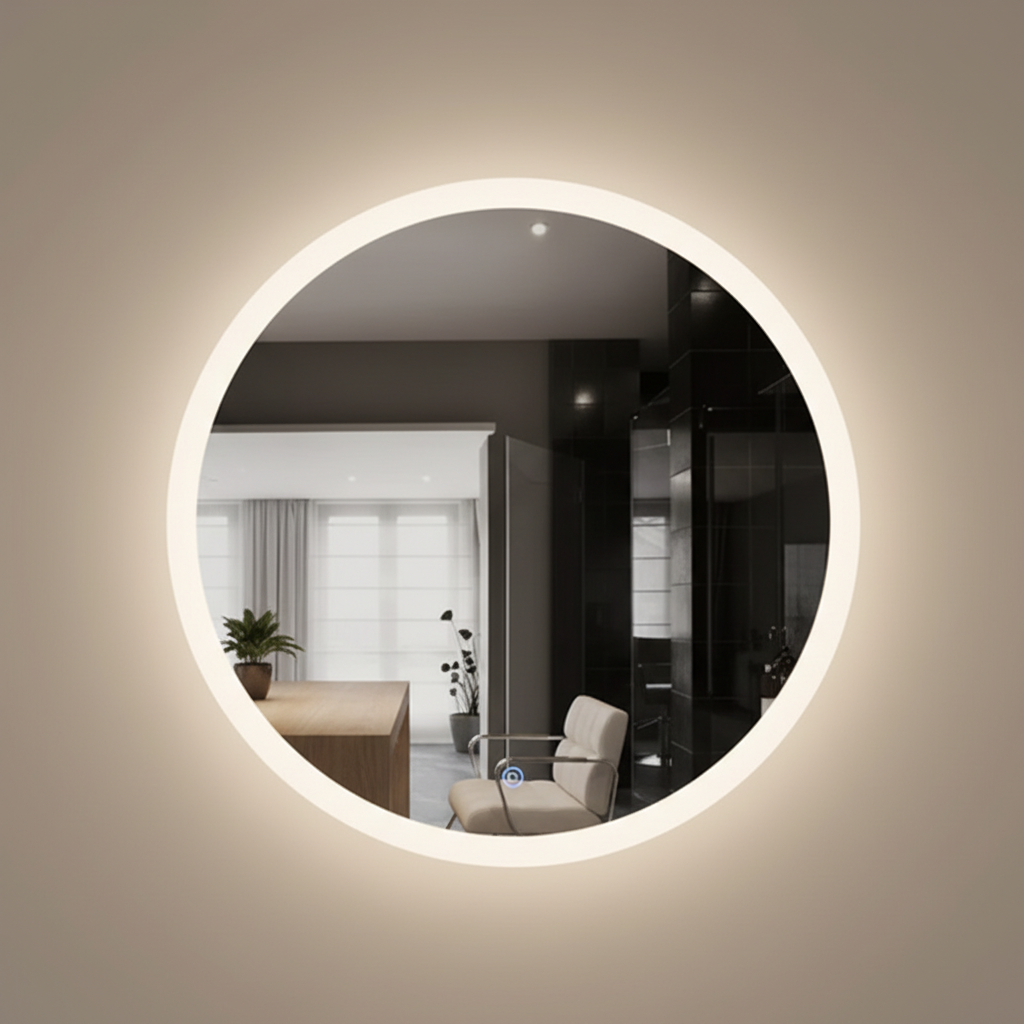 60CM Round Mirror Light with Touch Sensor, ML LS12