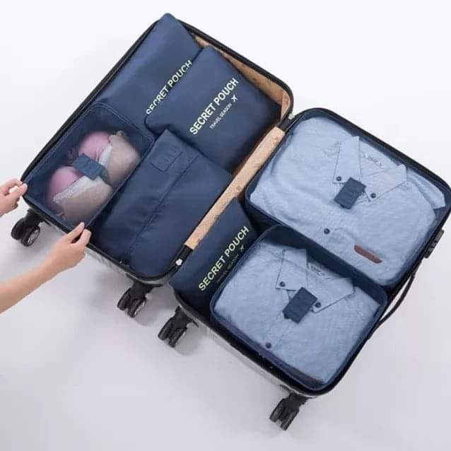 7 in 1 travel organizers set for luggage and suitcase organization