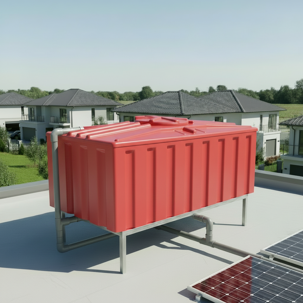 920L Rectangular Loft Storage Tank, 63 × 127 × 127 cm-LACREC09
