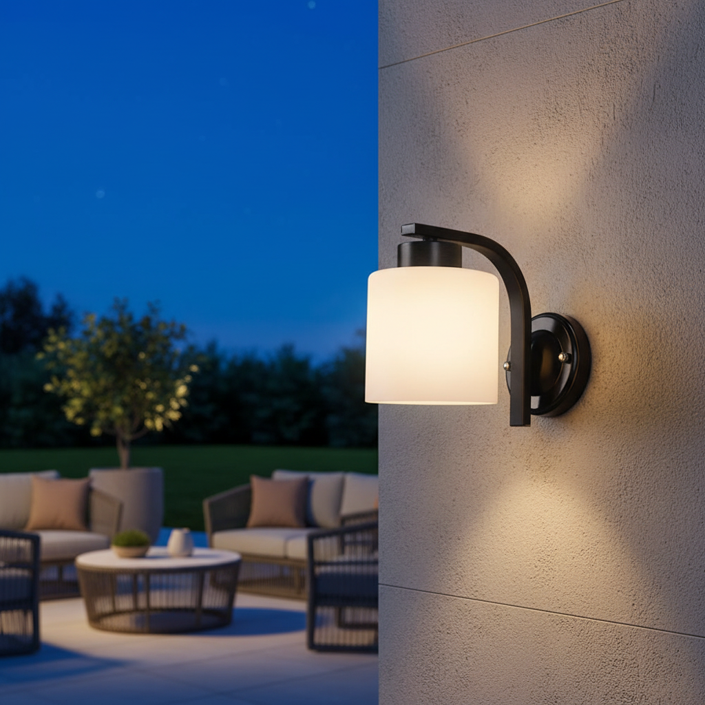 White Glass with Black Frame Wall Lamp – PL 6011-01