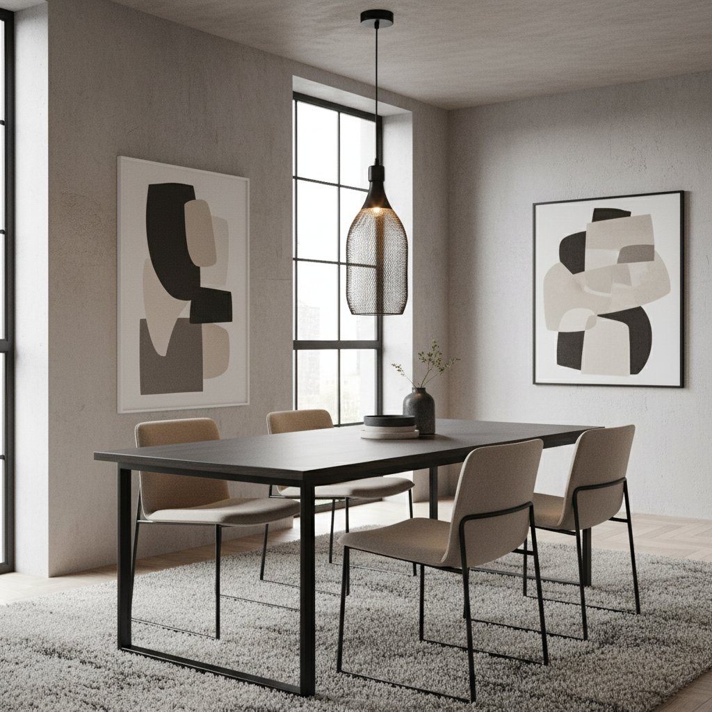 Industrial Black Mesh Pendant Light – PL 7914-01-BK
