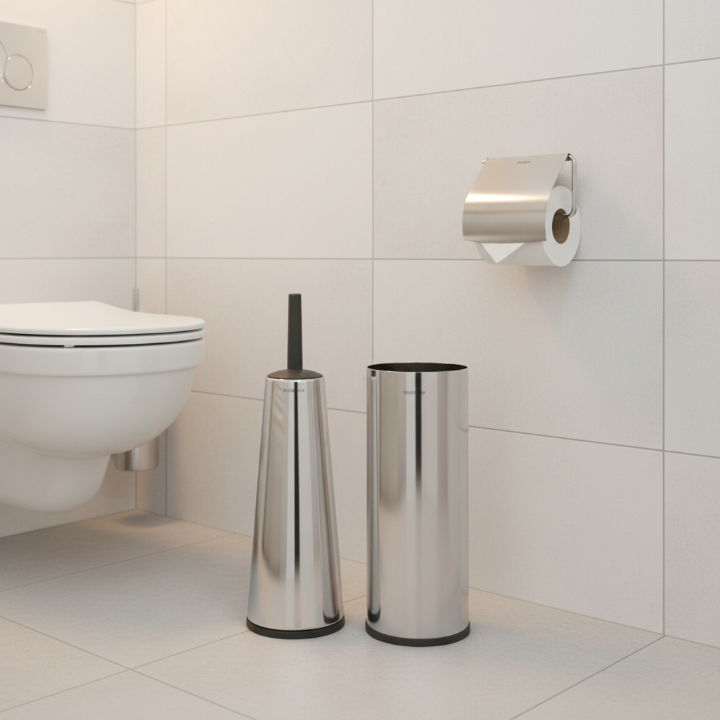 3 Piece Brabantia Renew Toilet Accessory Set