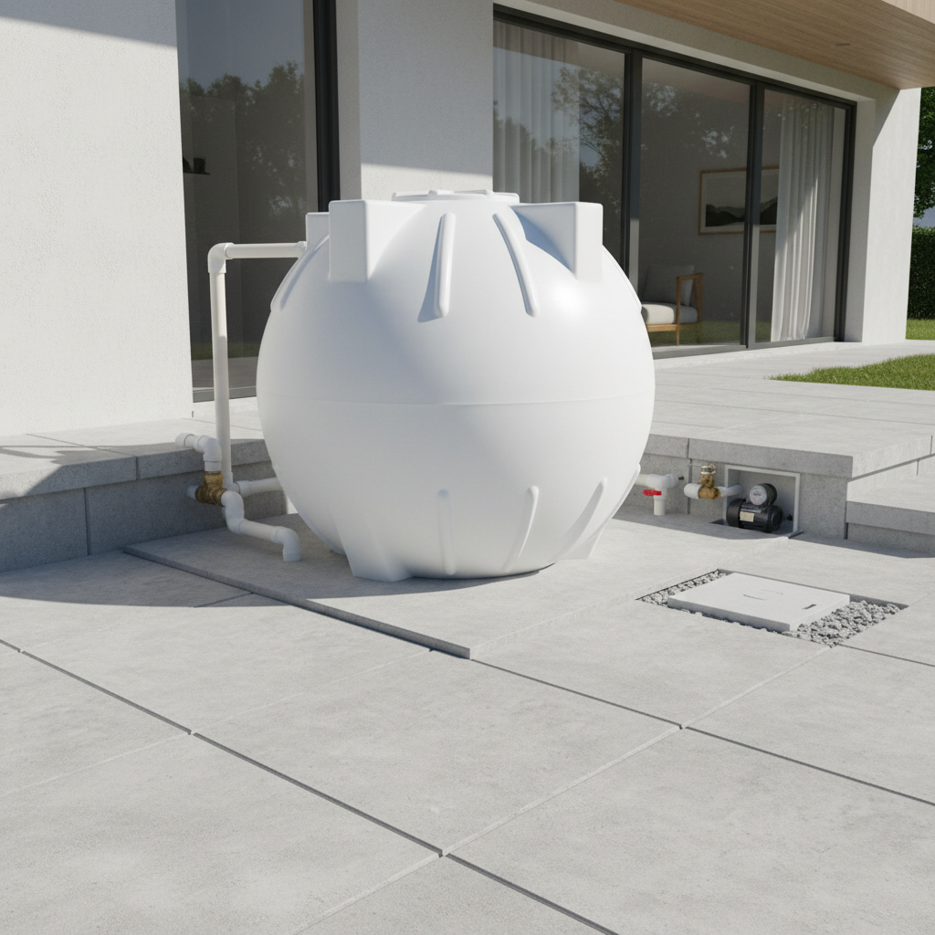 2000L Spherical Underground Water Tank, LACSPH02