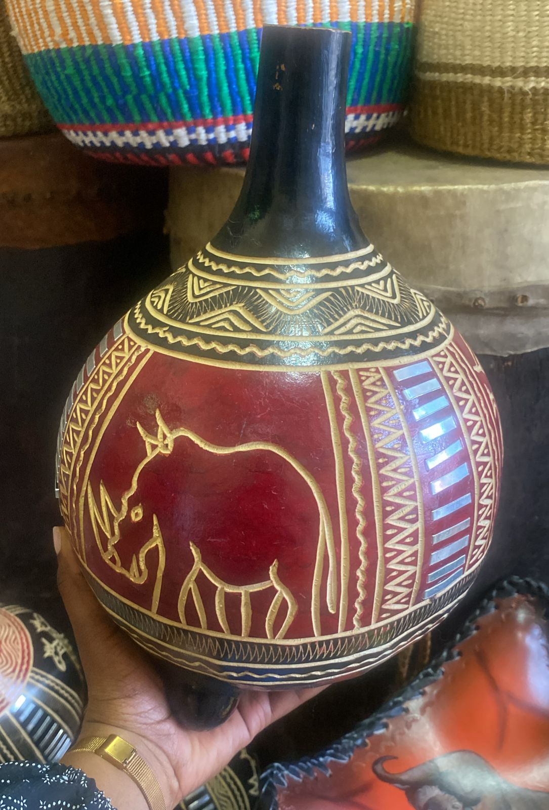 African Calabash with Black Neck