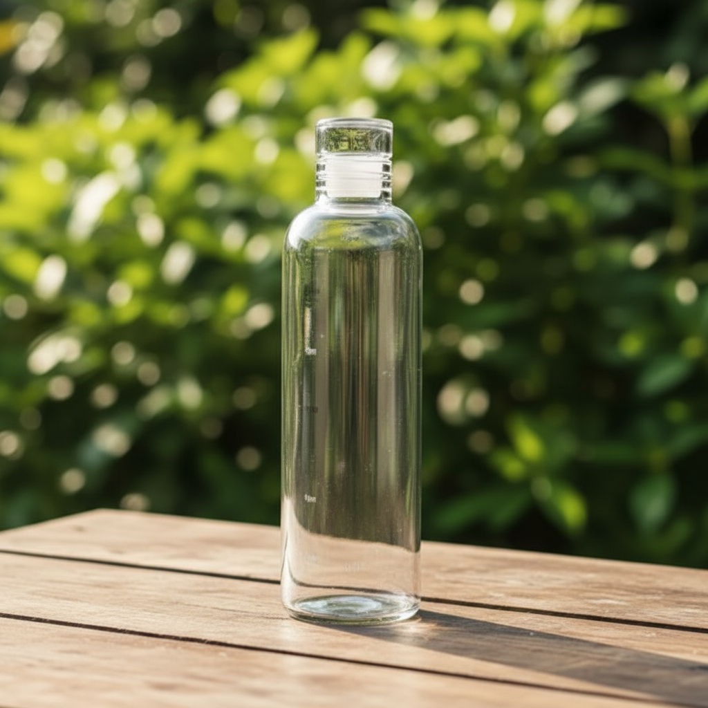 500ml Glass Water Bottle with Time Scale