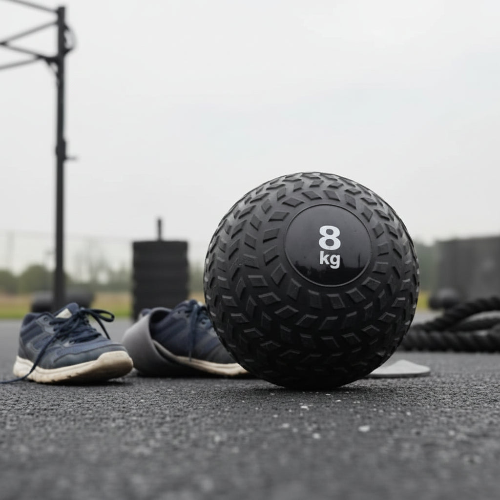 Non-Bounce Textured Rubber Weighted Medicine Slam Ball