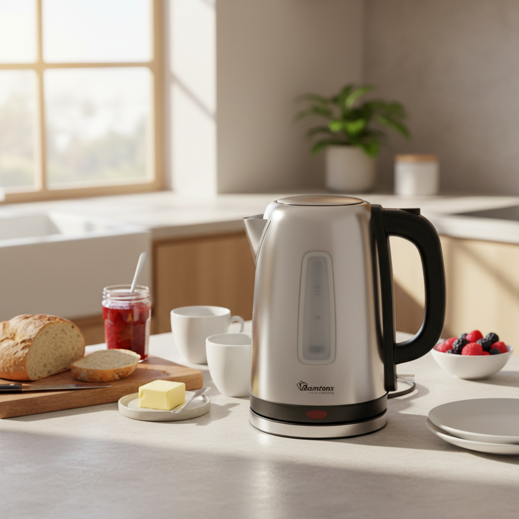 Ramtons Cordless Electric Kettle 1.7 Liters Stainless Steel – RM/767