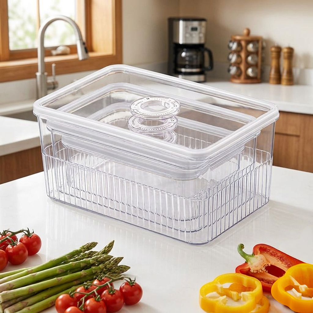 3Pcs Acrylic Transparent Fridge Organizer