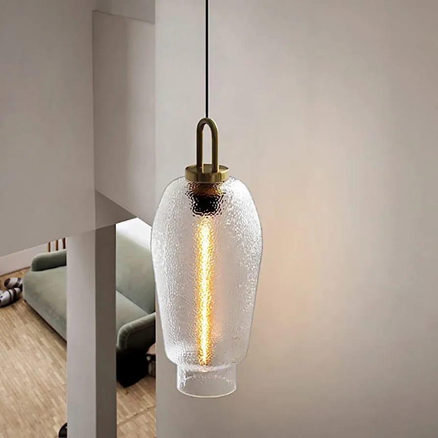 Modern glass pendant light hanging lamp for dining or living room interior décor