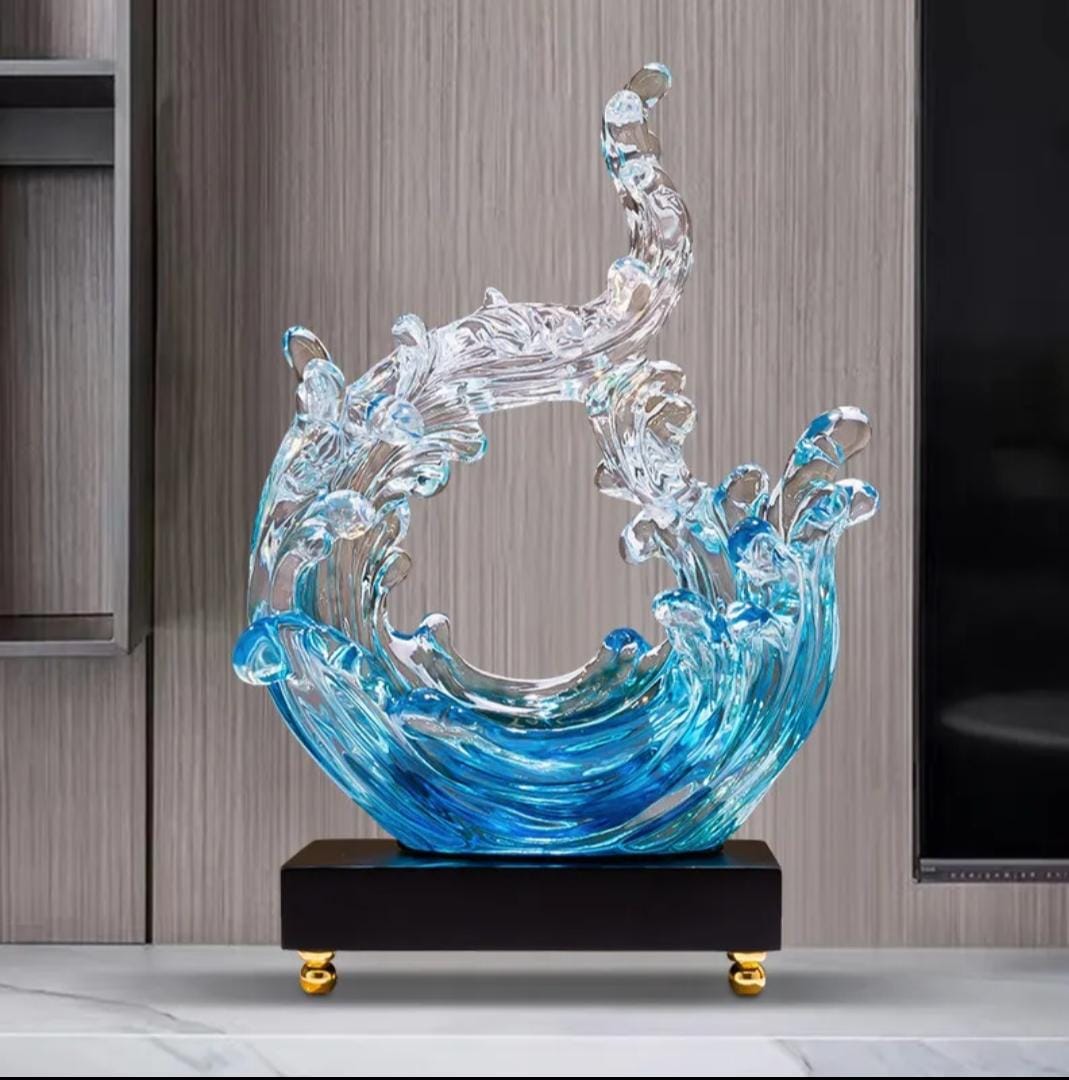 Decorative Lokori Ocean Art Crystal Sculpture