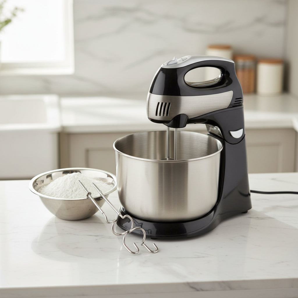 Ramtons 4.3L Stainless Steel Stand Mixer with 5 Speeds & Turbo Function – RM/369
