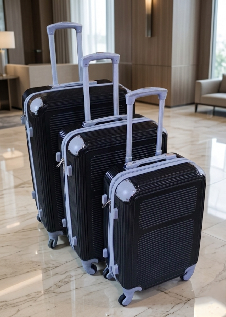 3-Piece Fibre Suitcase Set