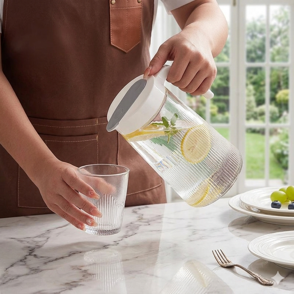 5 Piece Heat-Resistant Glass Water Set