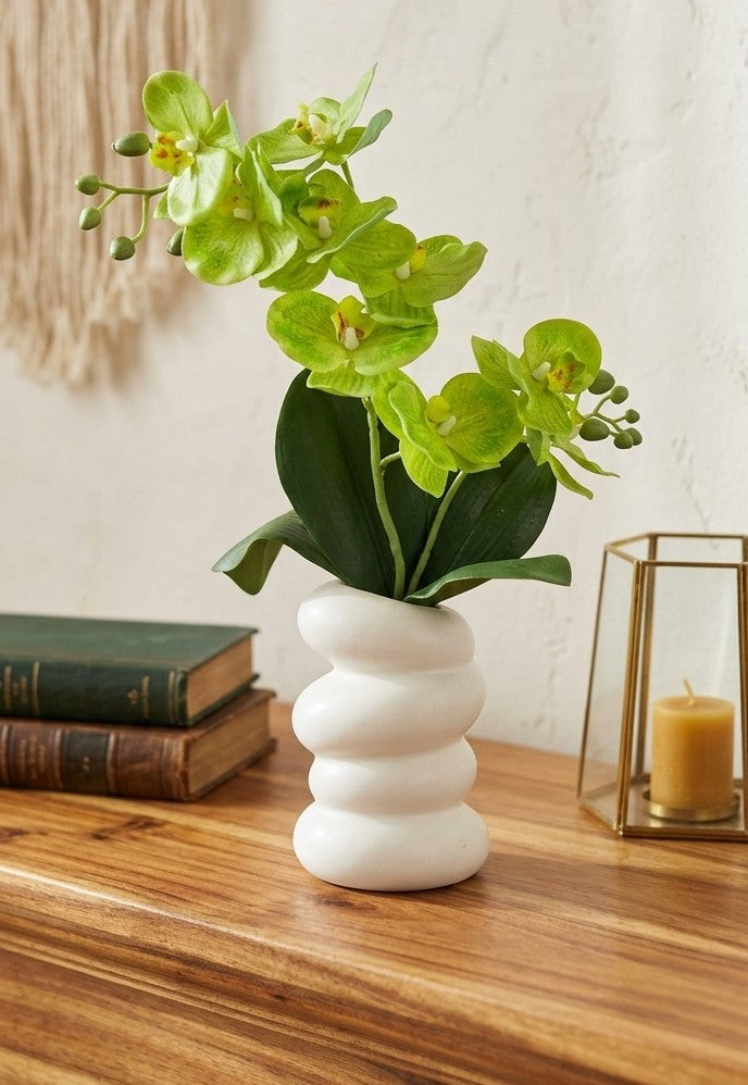 Artificial Orchids with Plastic Vase
