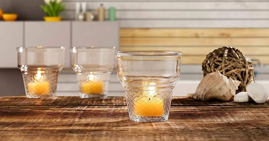 Set of 3 Minicornet Ice Cream Cup Glass