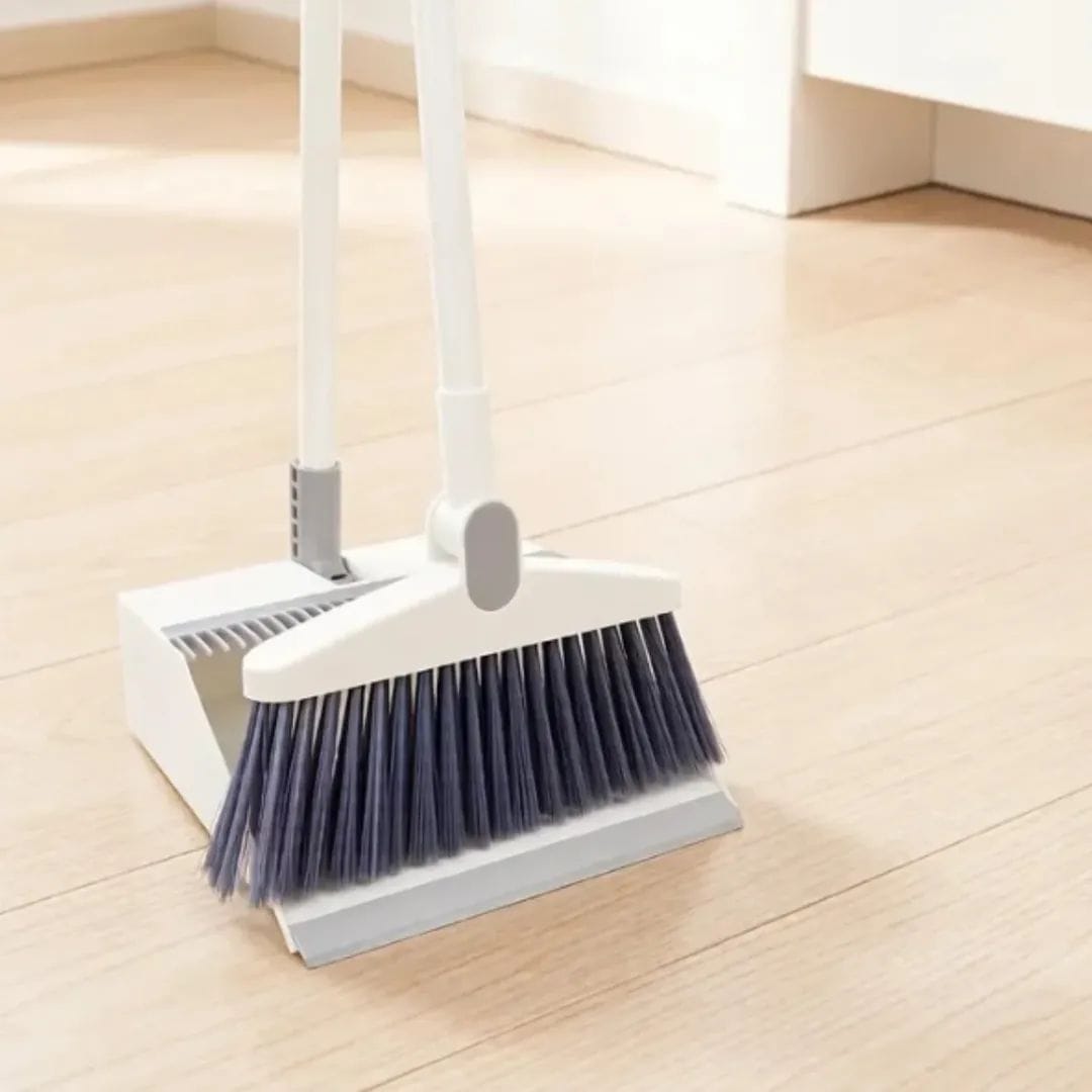 Rotating Long Broom & Scoop Dustpan Set