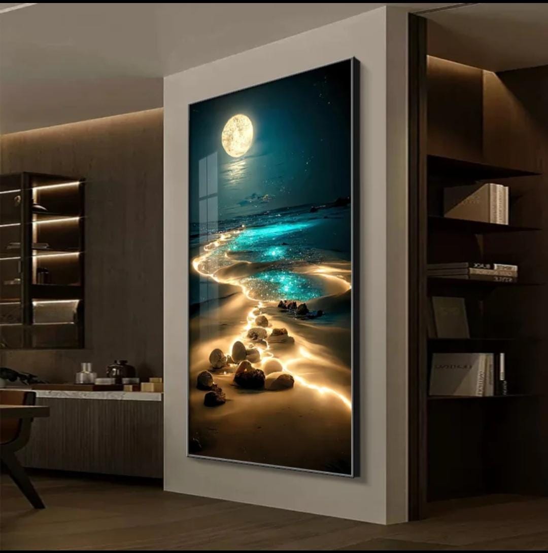 LED Wall Art with Digital Clock