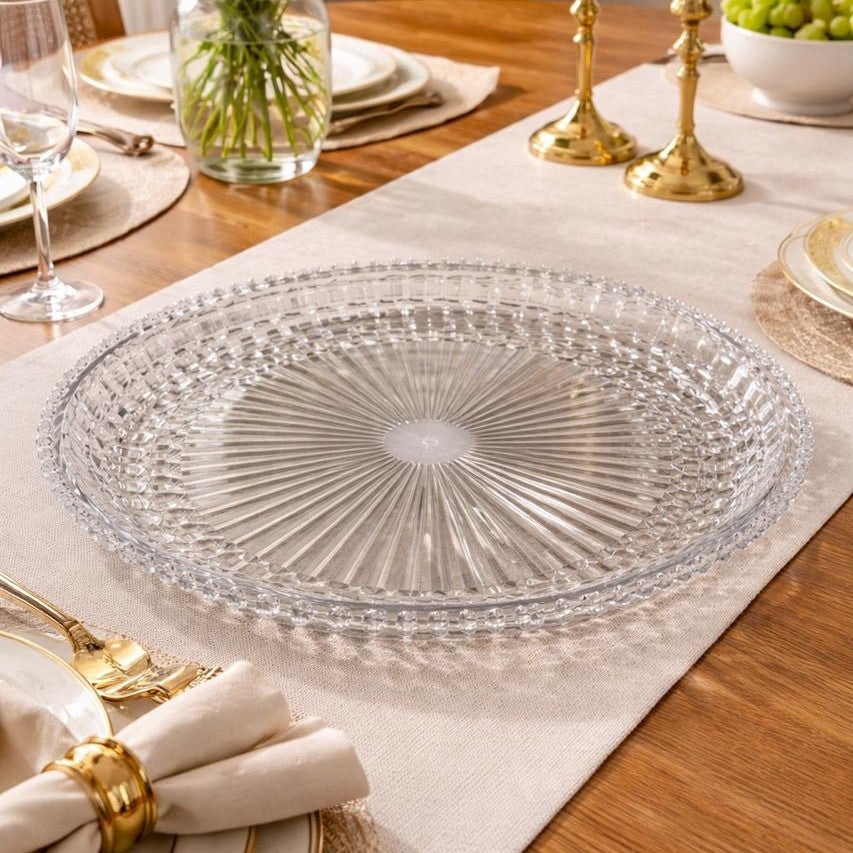 38cm large acrylic serving tray for home décor, organization, and elegant serving