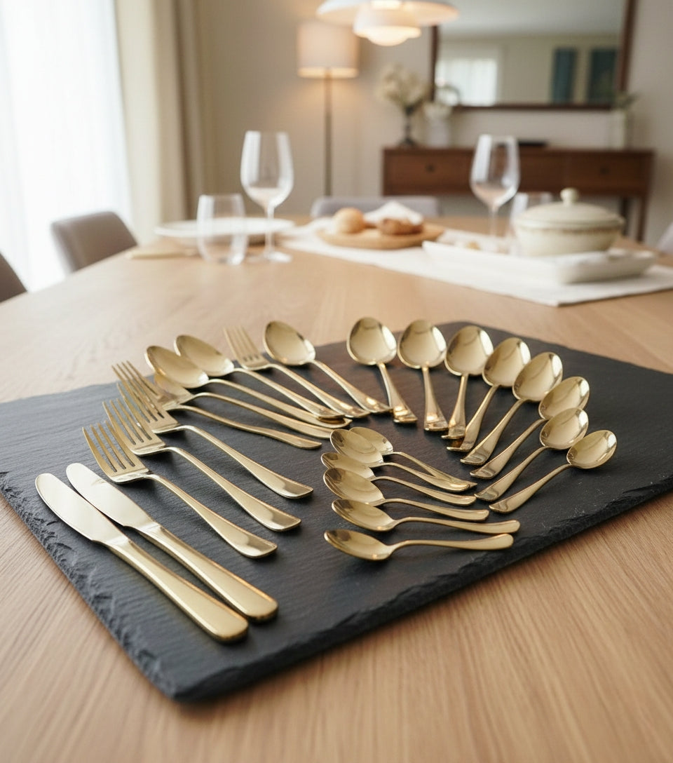 24-Piece Gold Cutlery Set