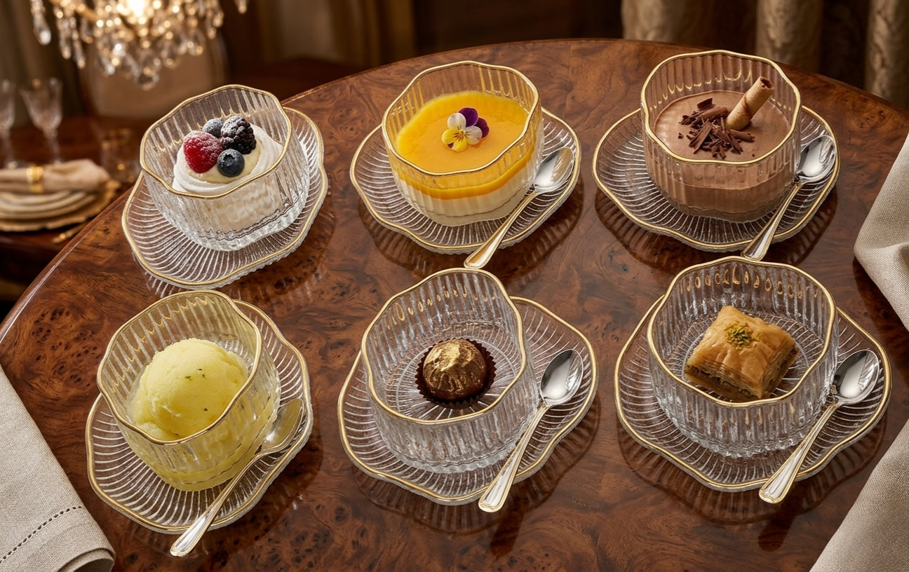 12-Piece Glass Cup And Saucer Set