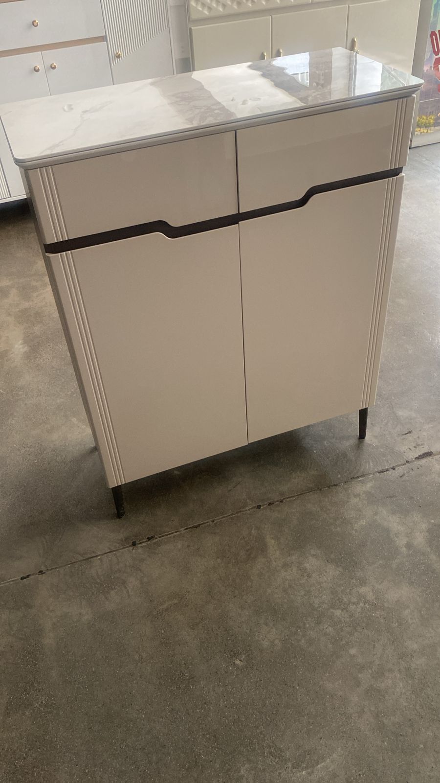 Marble Top Shoe Cabinet