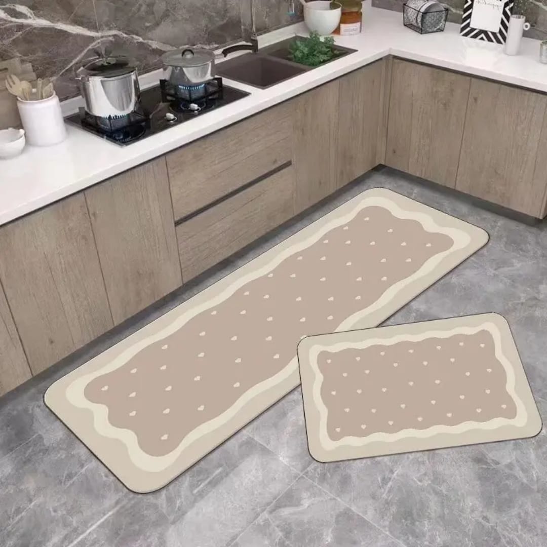2Pc Kitchen Floor Mat Set