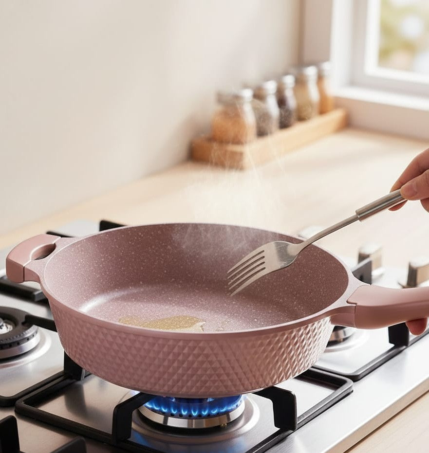 Diamond Nonstick Pan with Lid