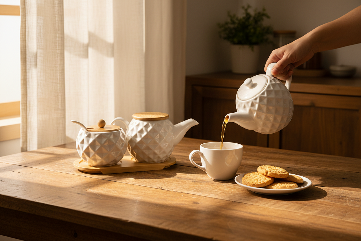3 Piece Ceramic Tea Set