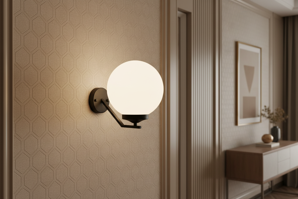 Globe Black Wall Light-TG GLBM-20-10-8B