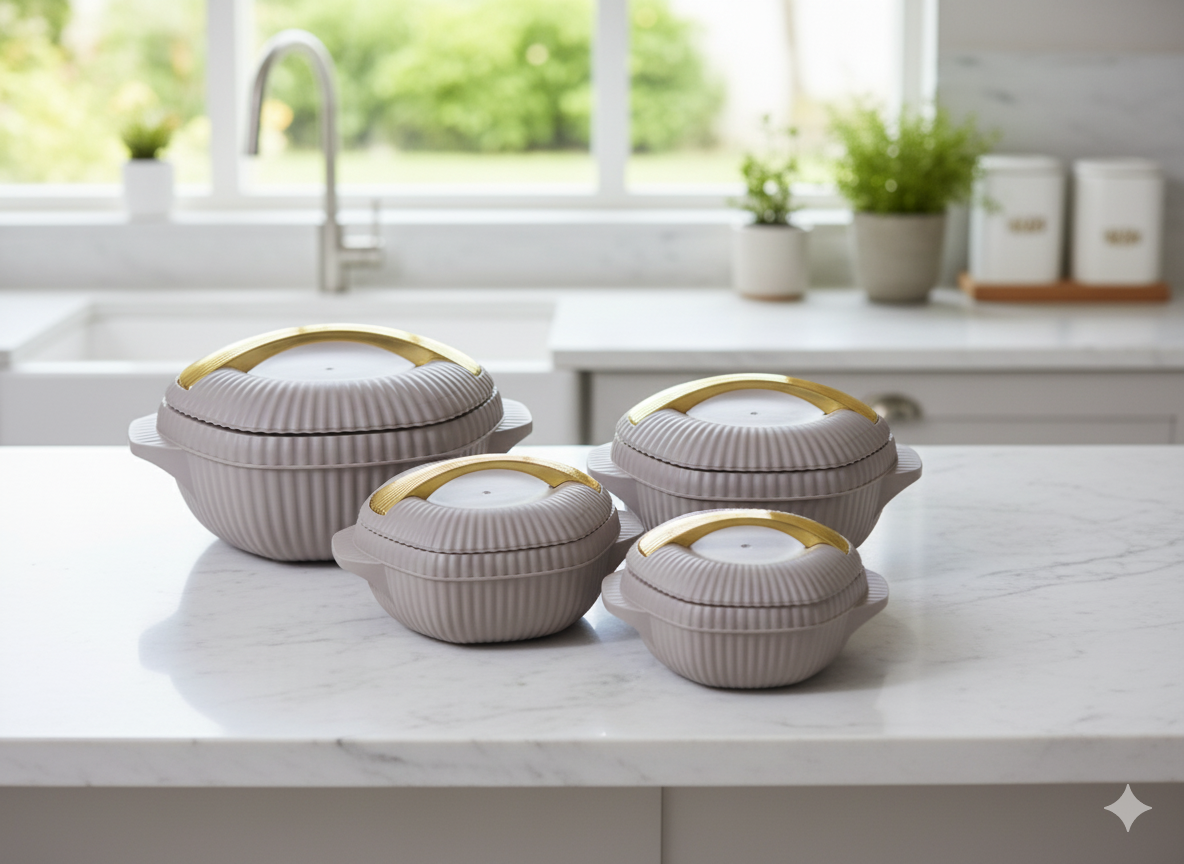 4Pcs Insulated Hotpot Set