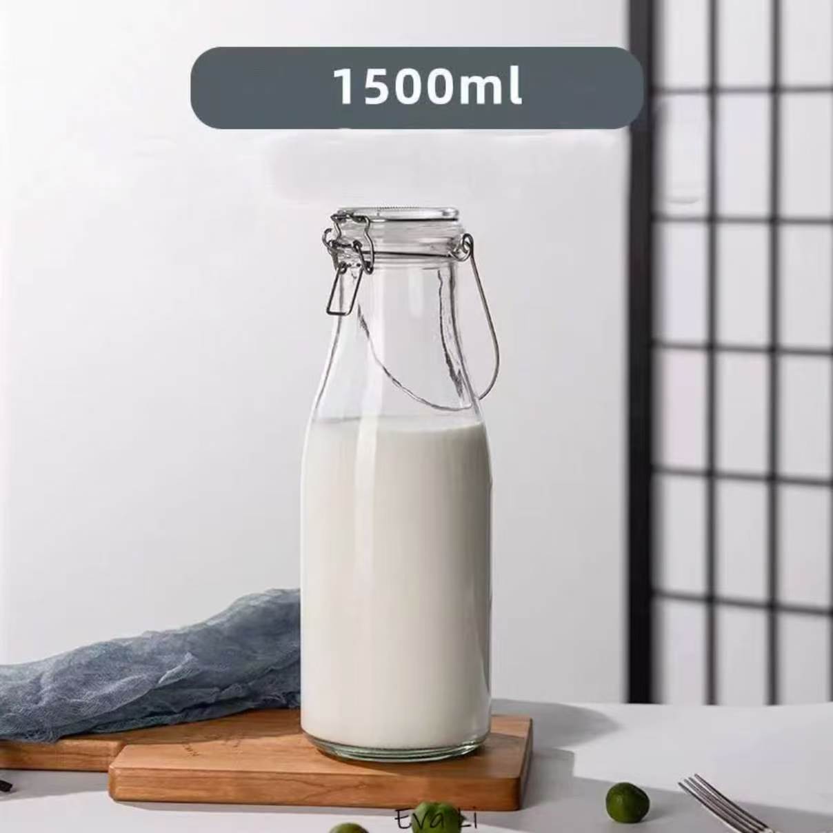 1.5 Litre Food Grade Sealed Glass Bottle