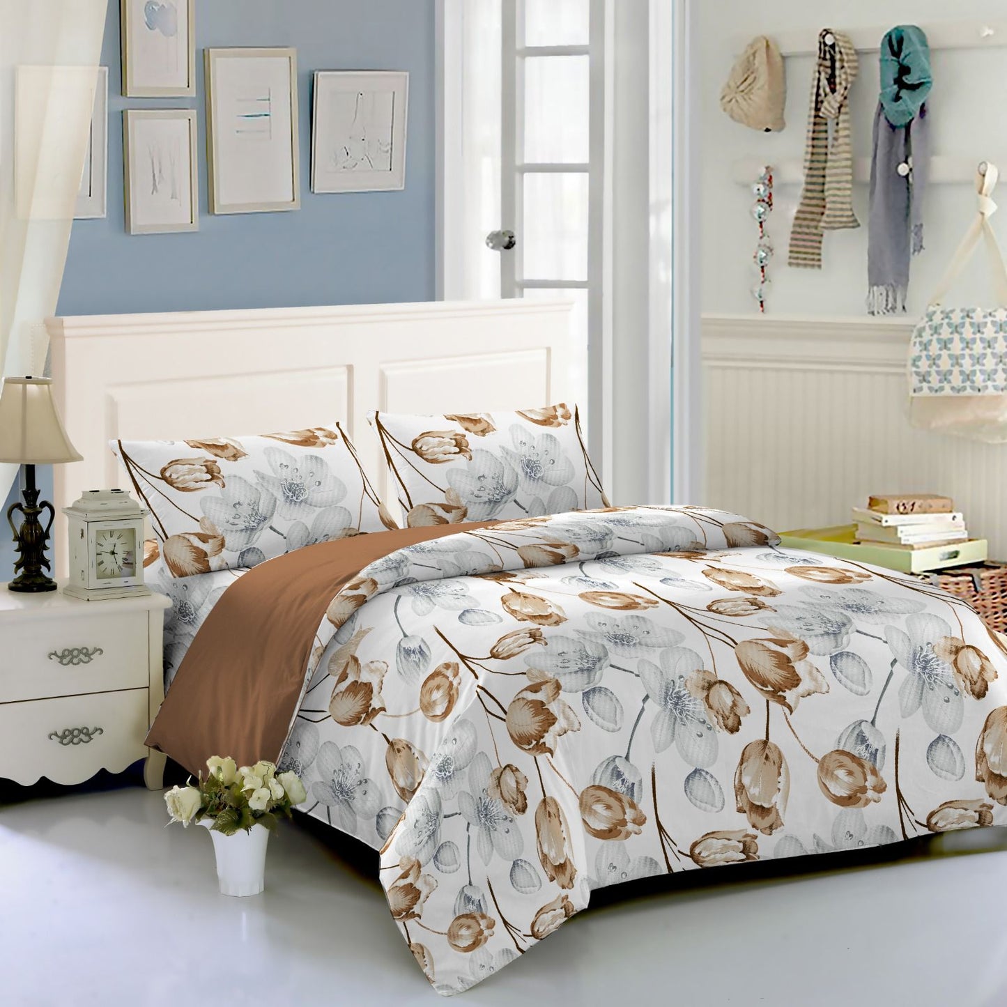 6Pcs Cotton Double-Sided Duvet Cover Set