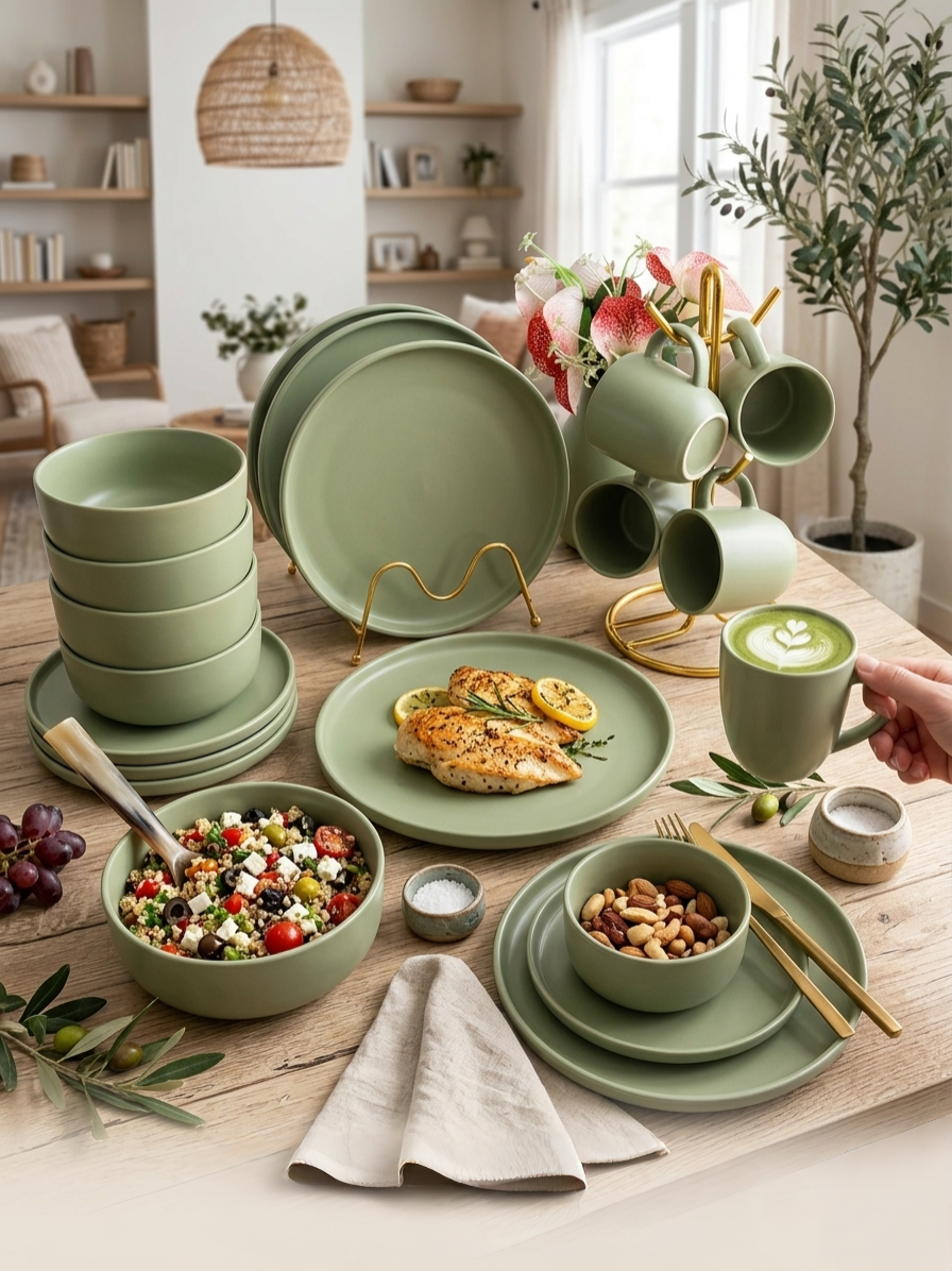 24-Piece Green Tea Set