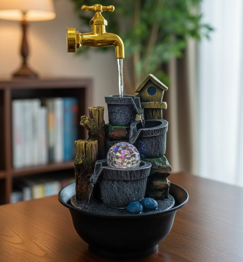 Indoor Water Fountain with LED Lights