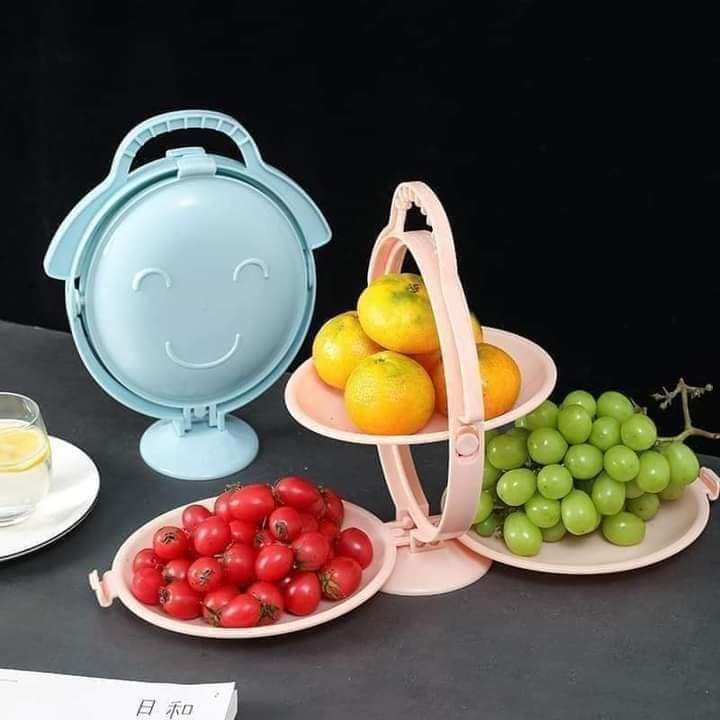 3-Layer Folding Plate Fruit Rack
