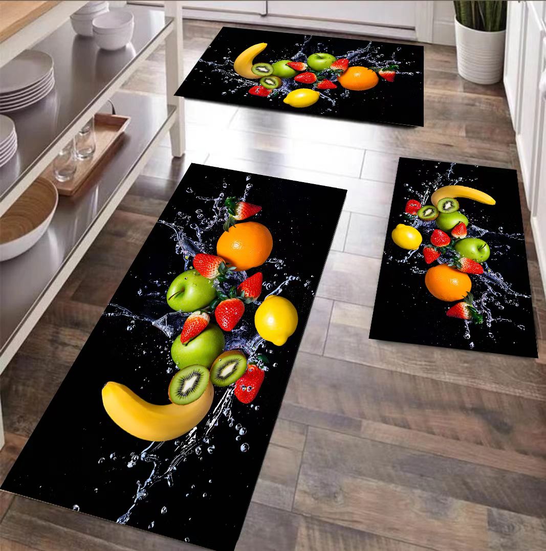 3Pc Rubber Kitchen Mat Set