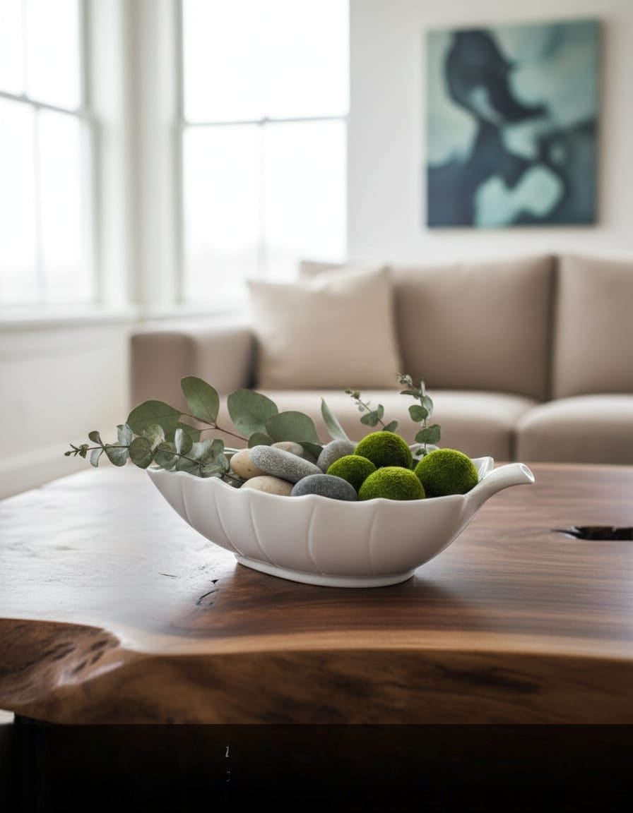 Ceramic Serving Leaf Bowl
