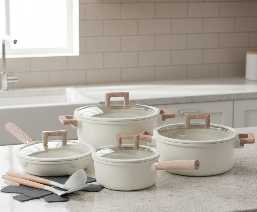 13Pc Granite Nonstick Cookware Set