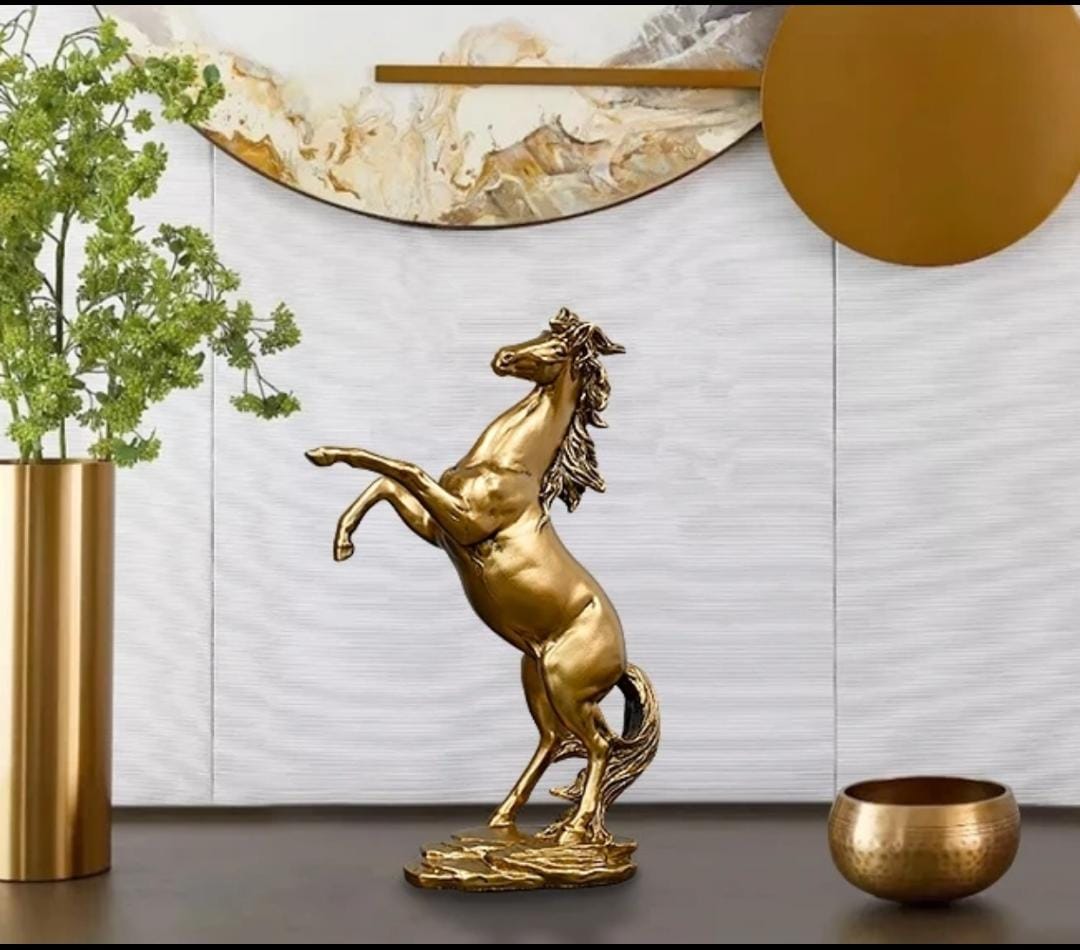 Luxury resin standing statue, elegant decorative figurine for home or office display.