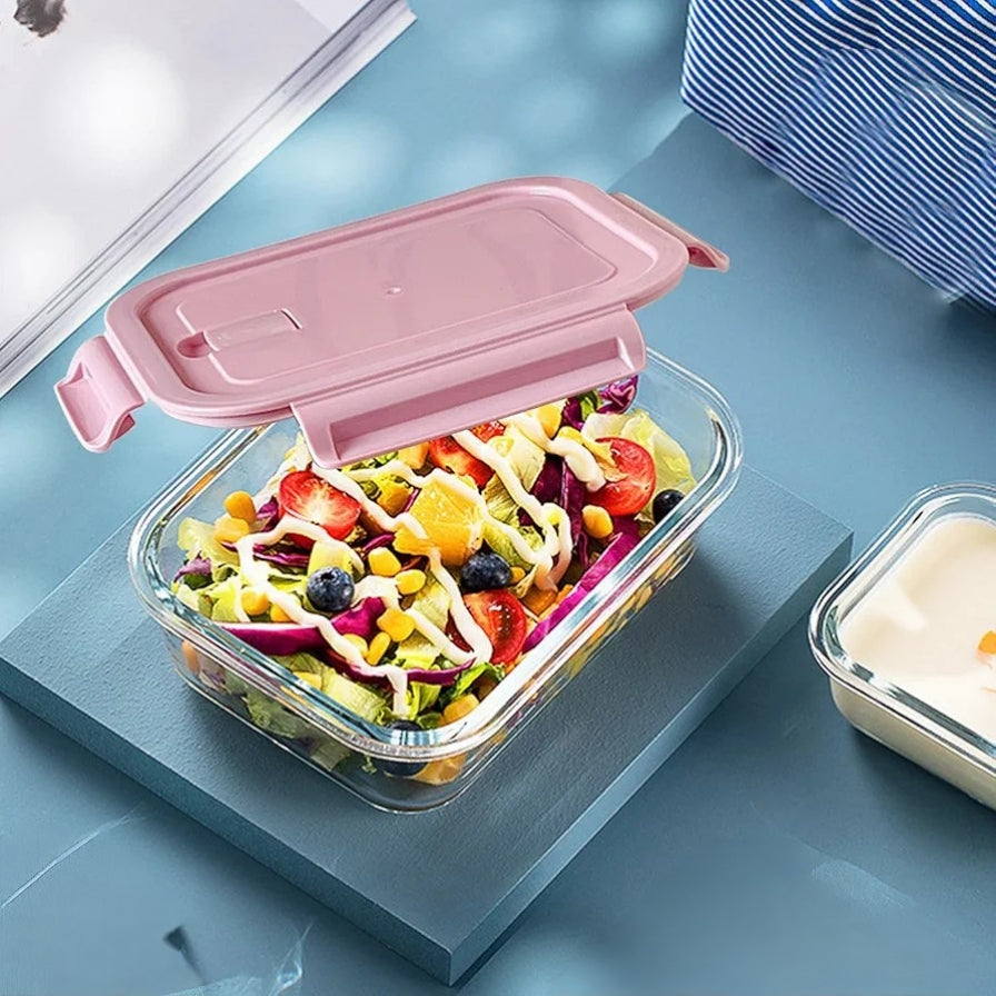 3Pcs Glass Food Storage Containers Set