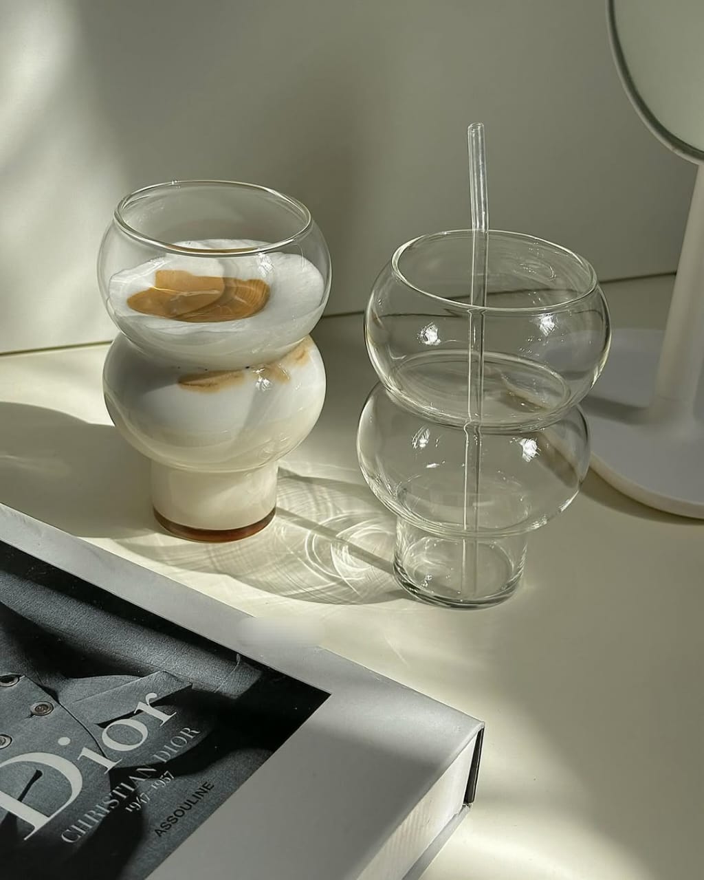 Gourd-Shaped Borosilicate Glass Water Cups