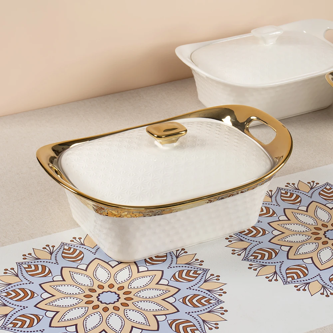 3Pcs Elegant Simple Serving Dishes