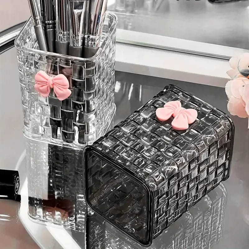 2Pcs Acrylic Makeup Brushes Organizer