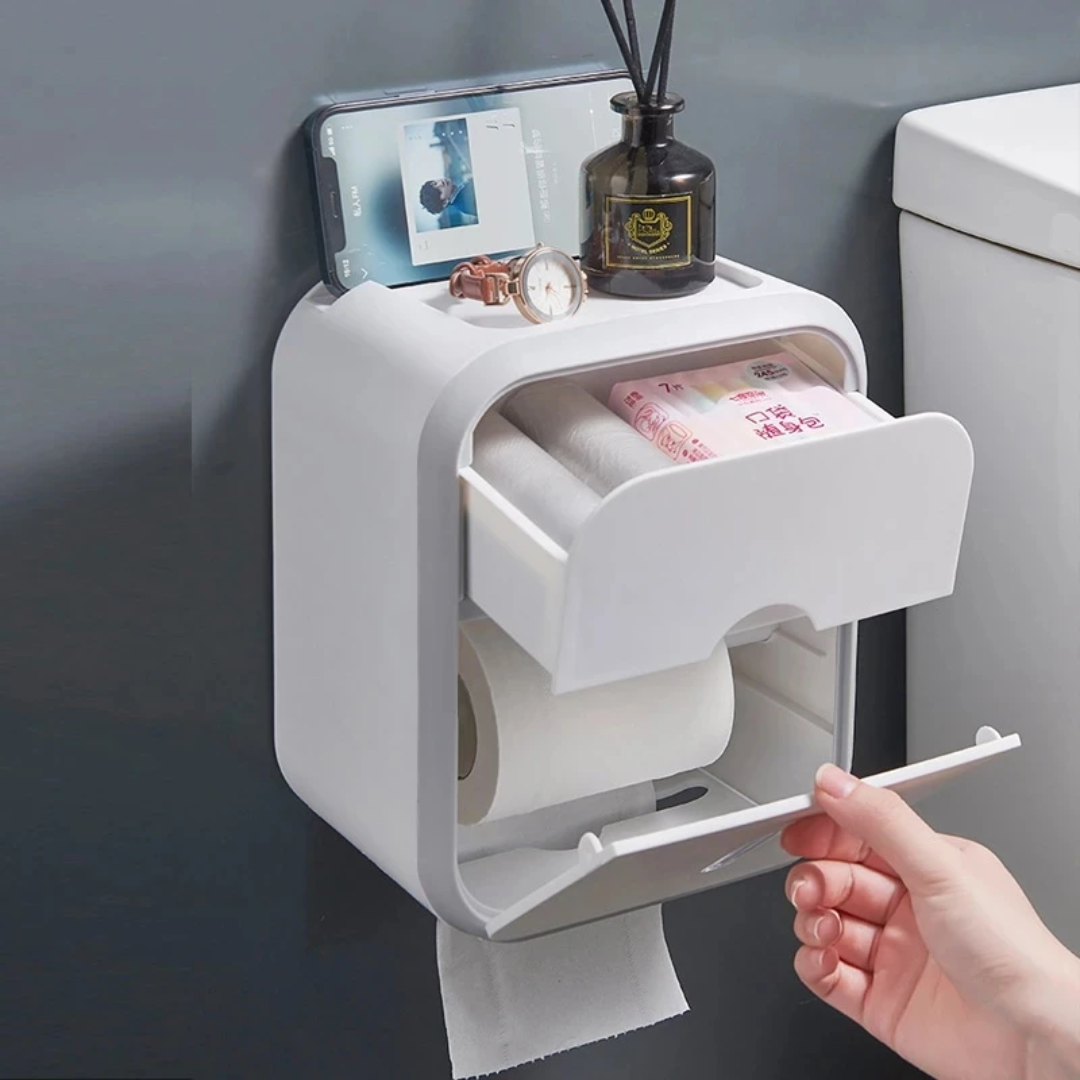 Multifunctional Tissue Box with Storage Compartment