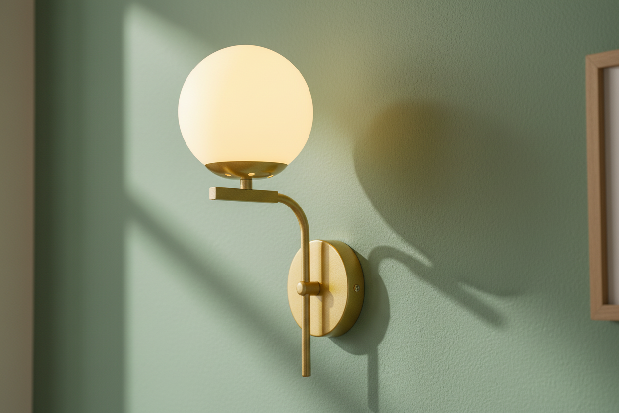 Golden Globe Accent Wall Light – Single Arm-PL 1156-01-GO