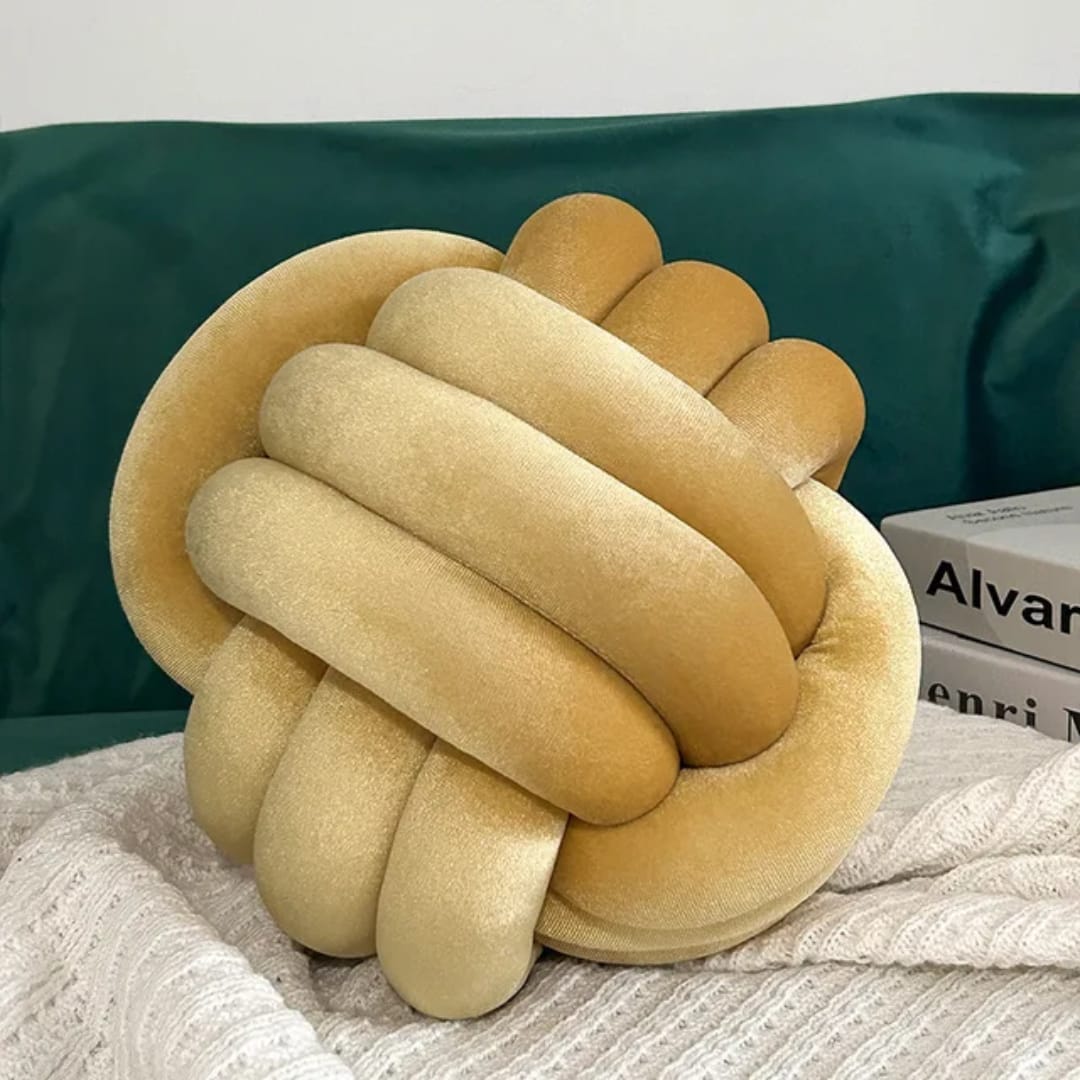 30cm Hand Woven Knot Ball Pillow