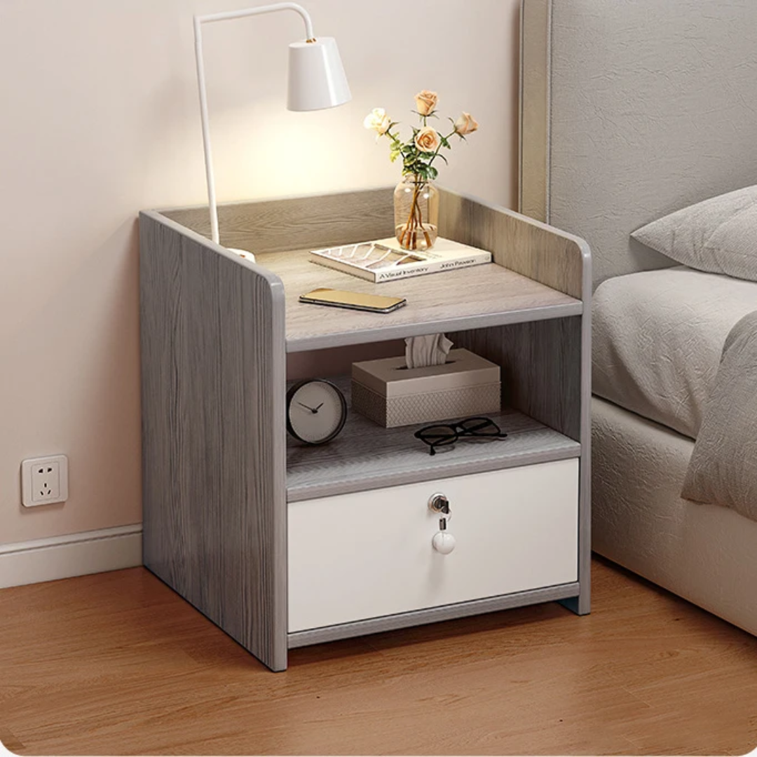Bedside Storage With Locker
