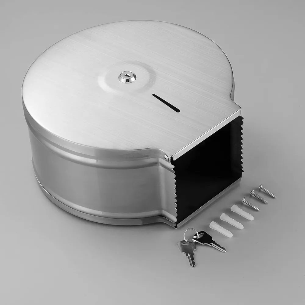 Wall Mounted Toilet Paper Jumbo Roll Dispenser with Key Lock