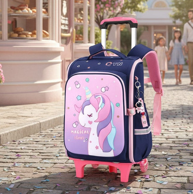 Rolling Trolley School Bag